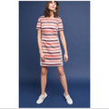 NEW Anthropologie $228 Hutch Brixton Striped Dress Orange Motif Size XS