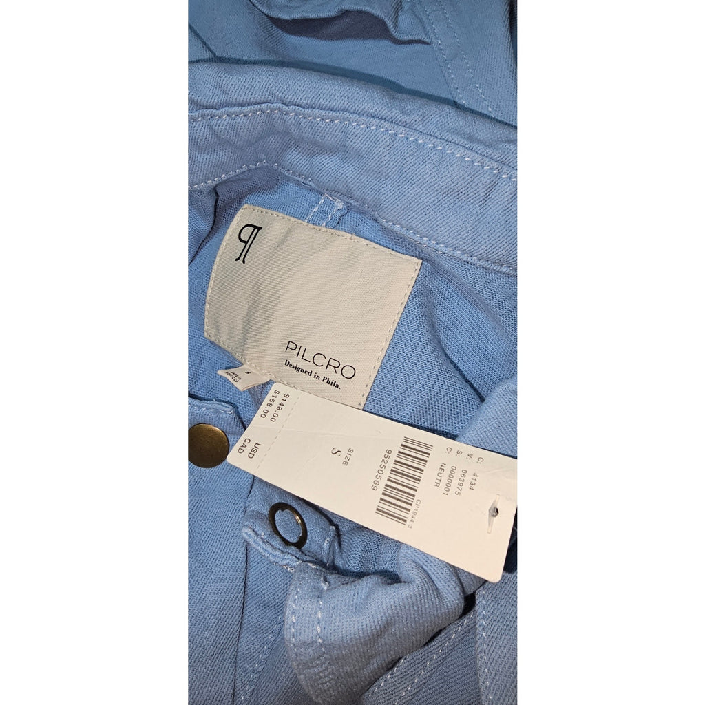 ANTHROPOLOGIE Pilcro Sleeveless Collared Romper SMALL Blue Anthropologie