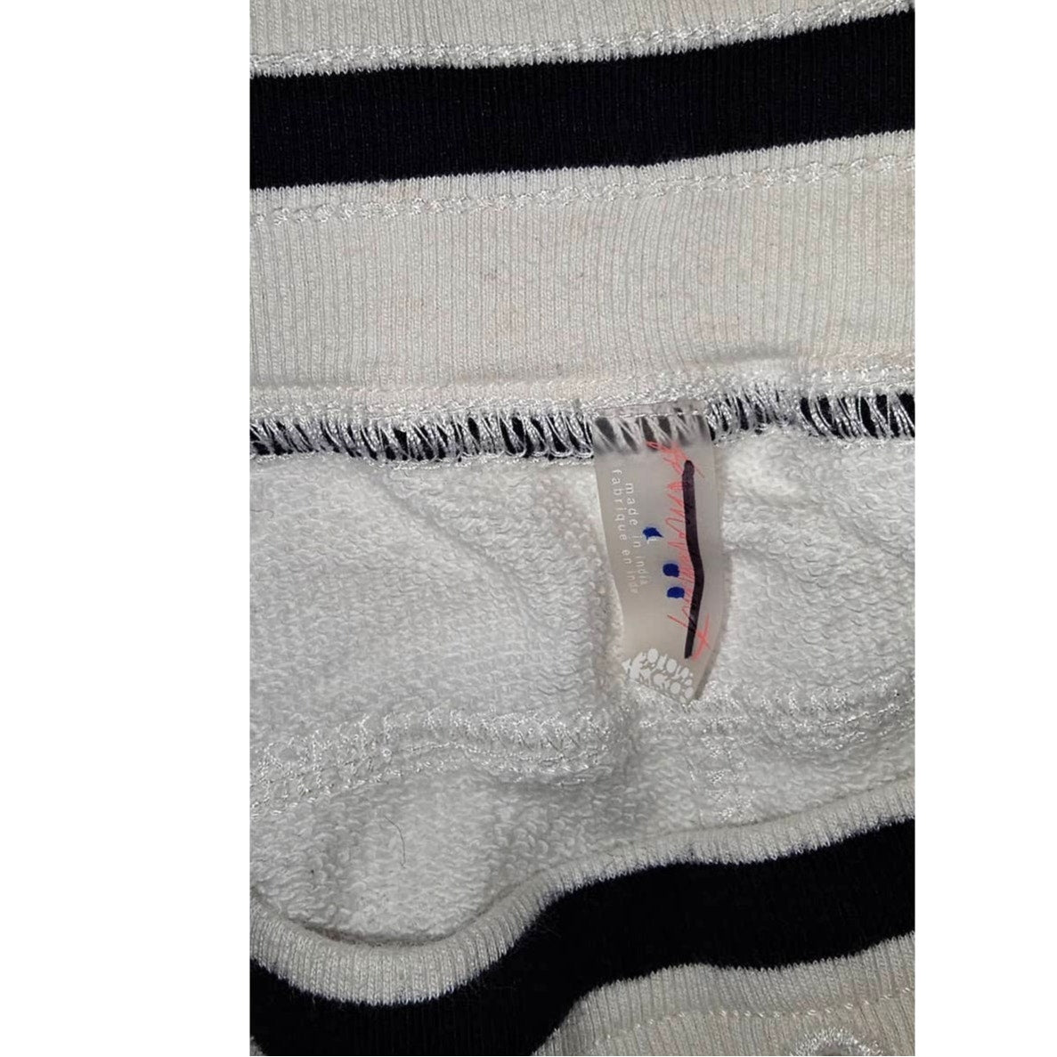 New Free People Crystal Sports Embroidered Harem Jogger Pants $198 LARGE White