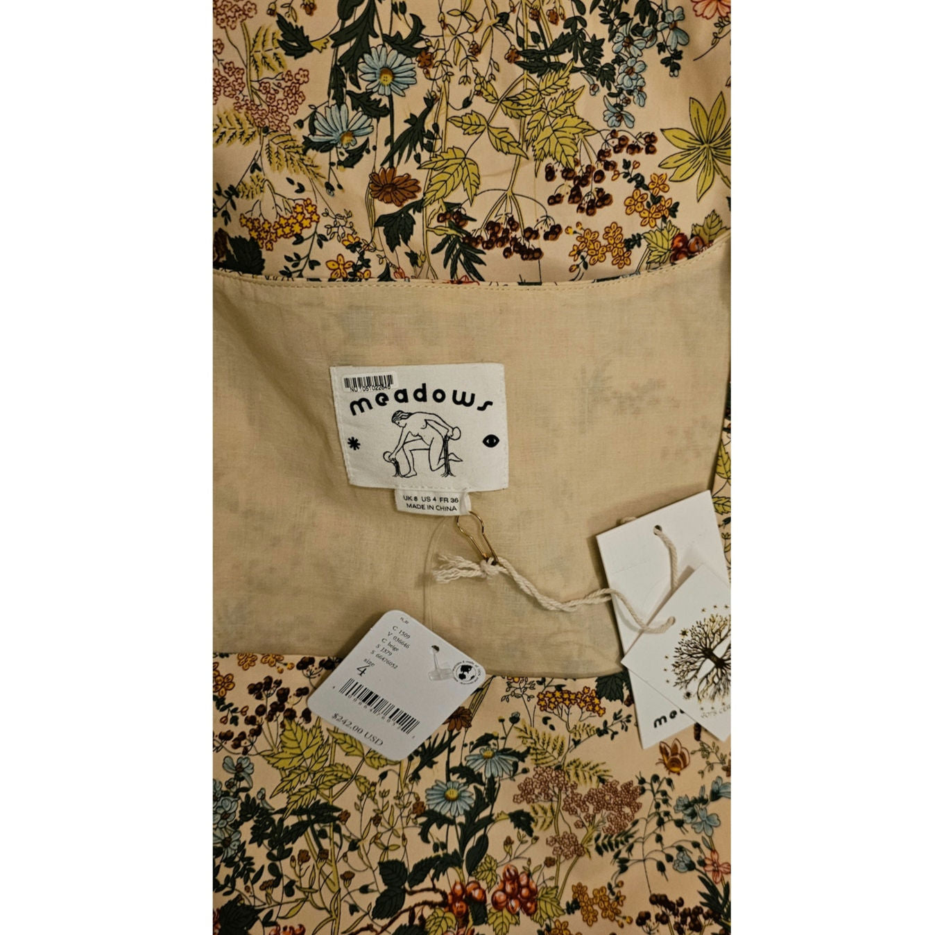 Anthropologie FREE PEOPLE Meadows Daphne Babydoll Dress $242 SIZE 4 (8/10)