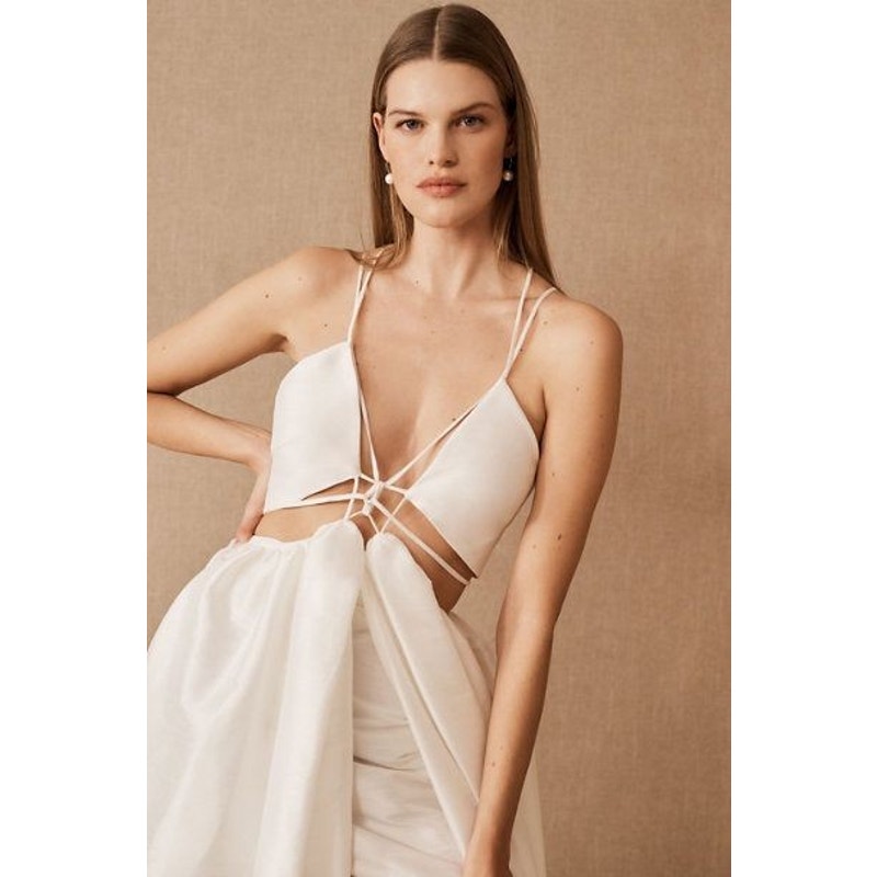 New ANTHROPOLOGIE Helen O'Connor Super Nova Dress $899 US SIZE 6 WHITE