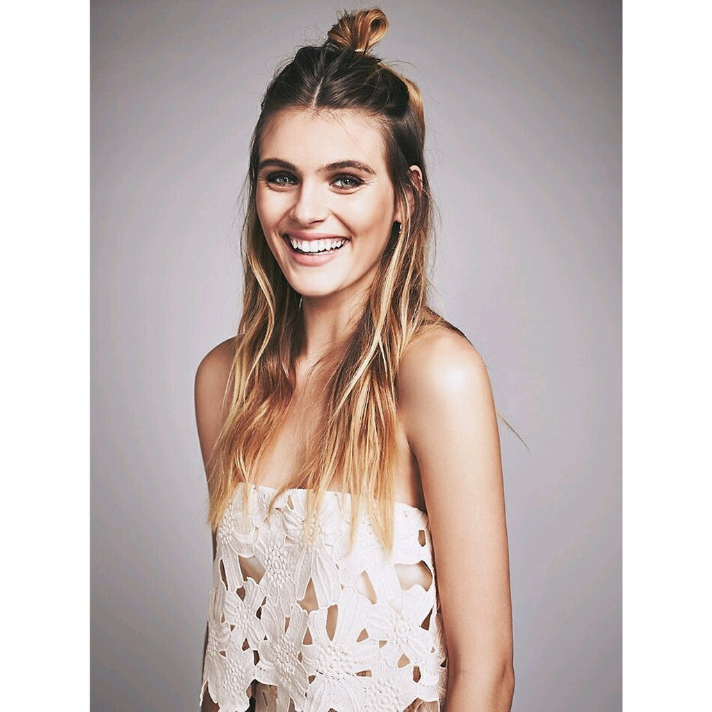 NEW Free People x Saylor Erin Strapless Mini Dress Size Small $250 Beige Floral
