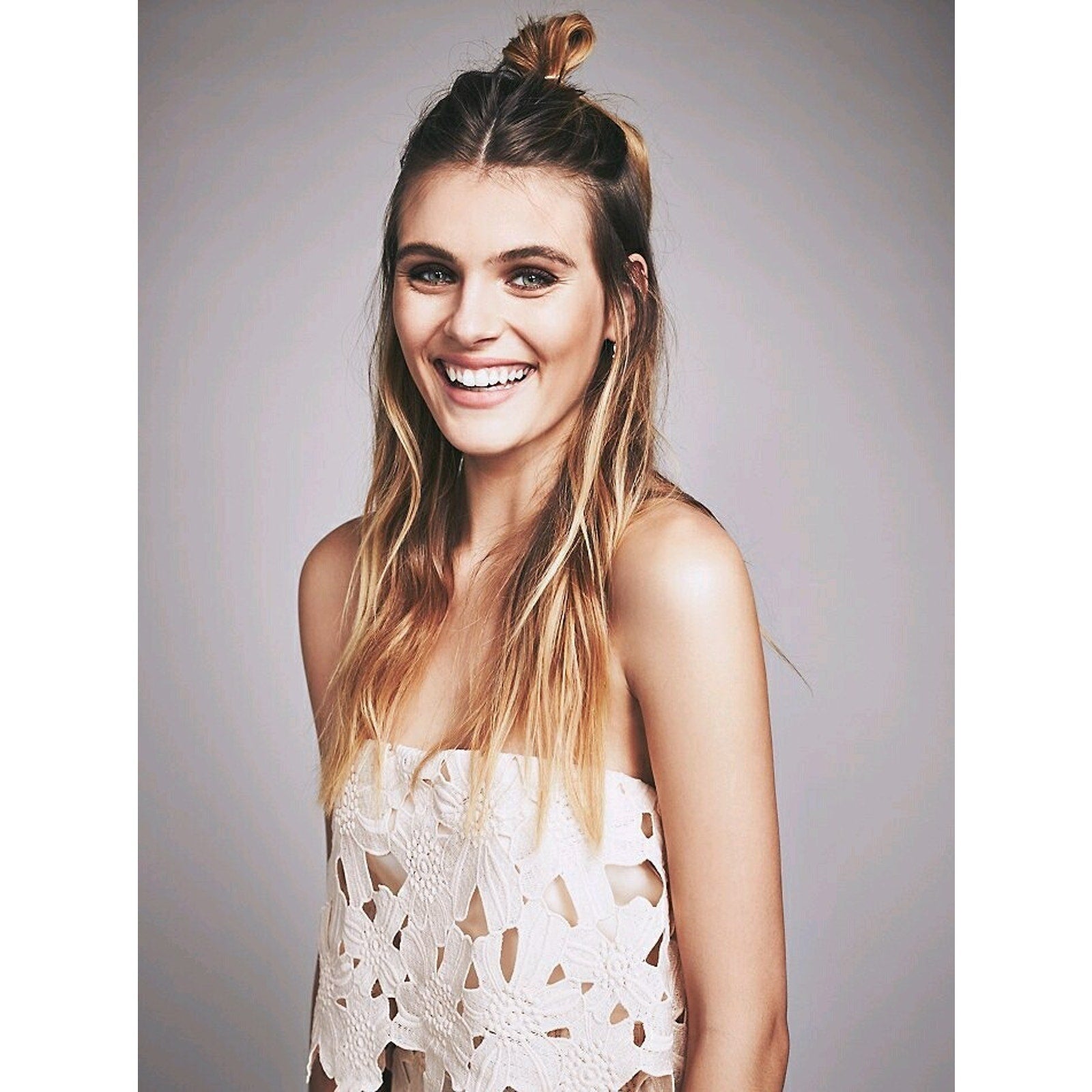 NEW Free People x Saylor Erin Strapless Mini Dress Size Small $250 Beige Floral