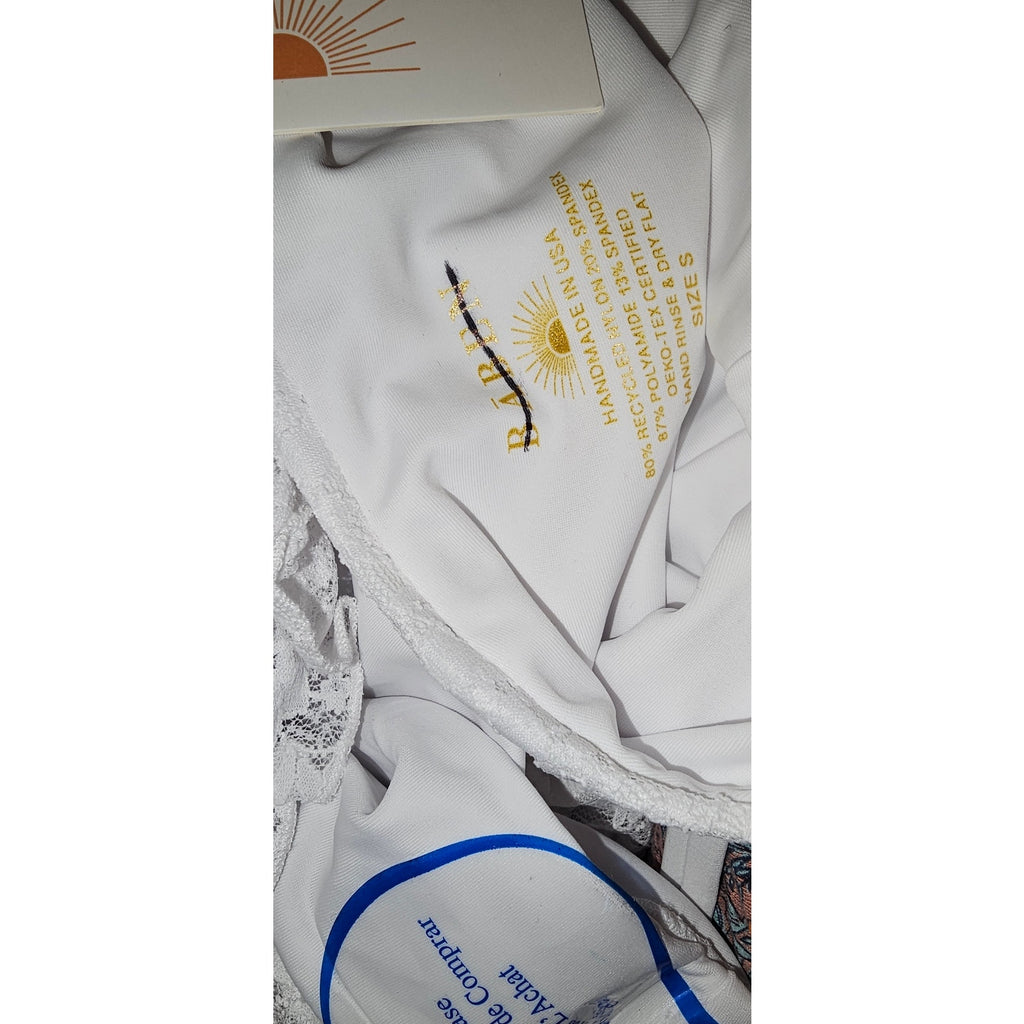Free People x Baben Tutti Frutti One-Piece Swimsuit SMALL (2/4) White Free People