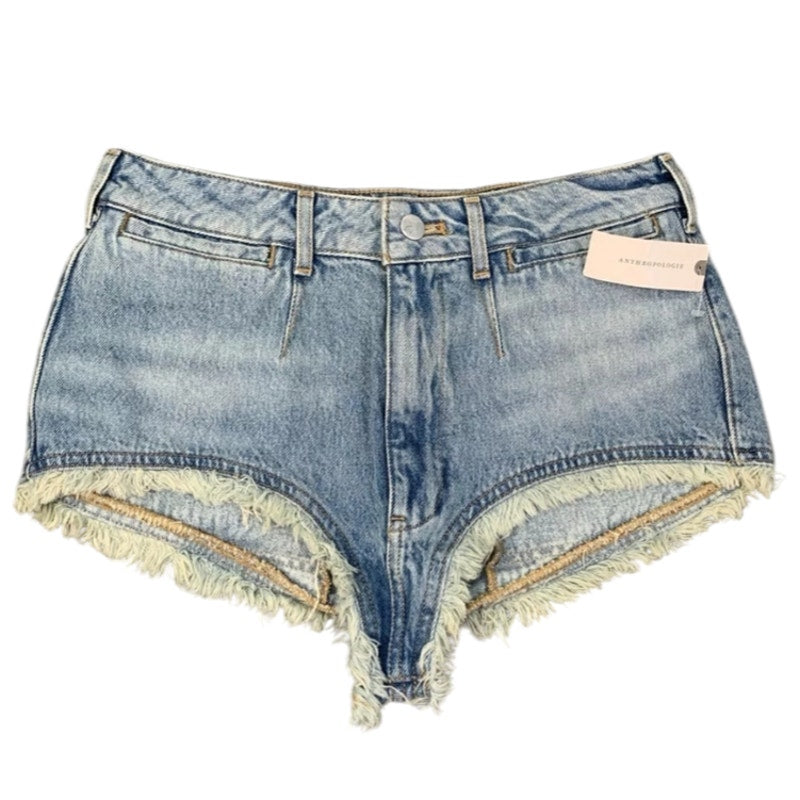 Anthropologie Pilcro Pitched Micro Denim Shorts $78 SIZE 28 Light Blue