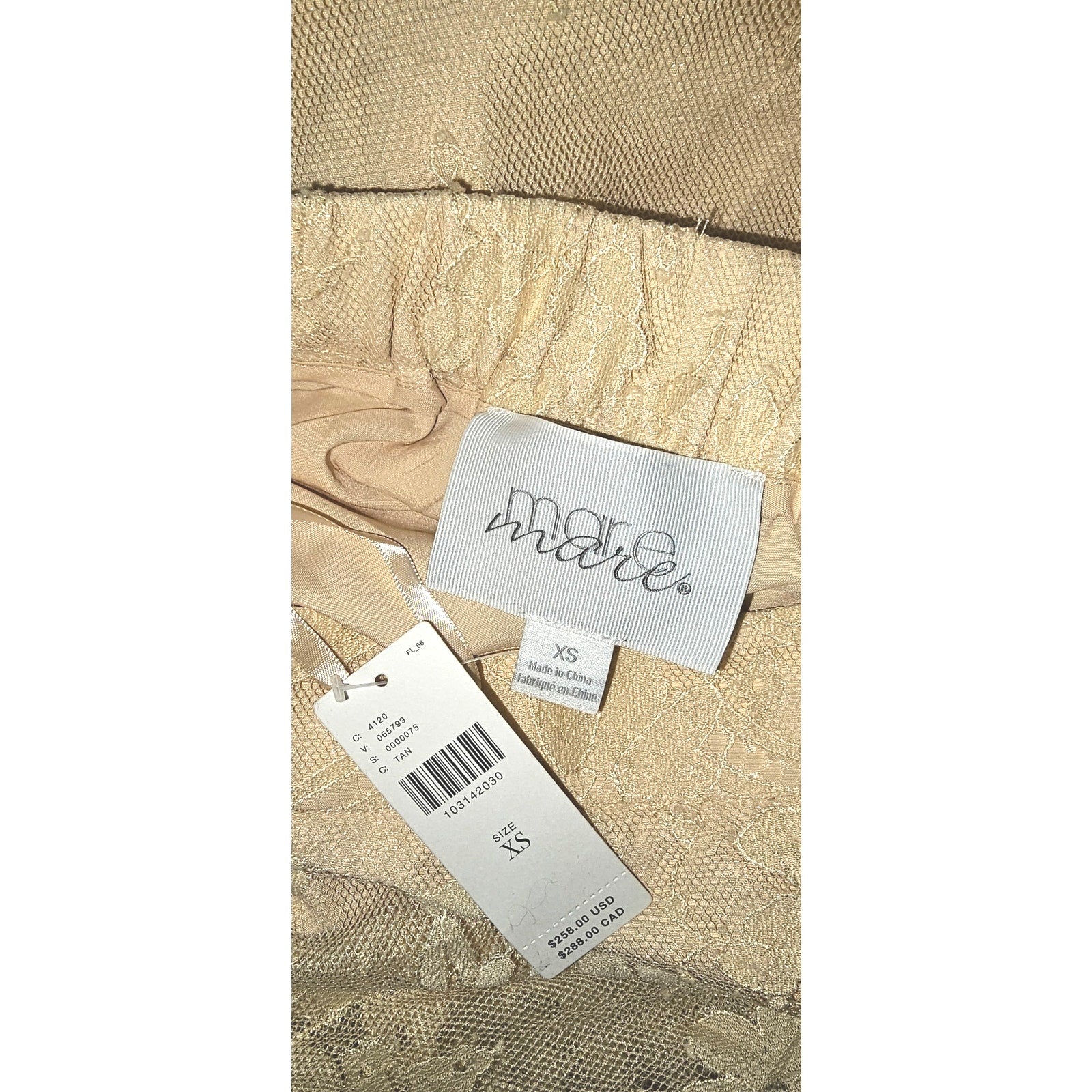 Anthropologie Mare Mare Lace Tiered Midi Skirt $258 X-SMALL Tan BOHO CHIC