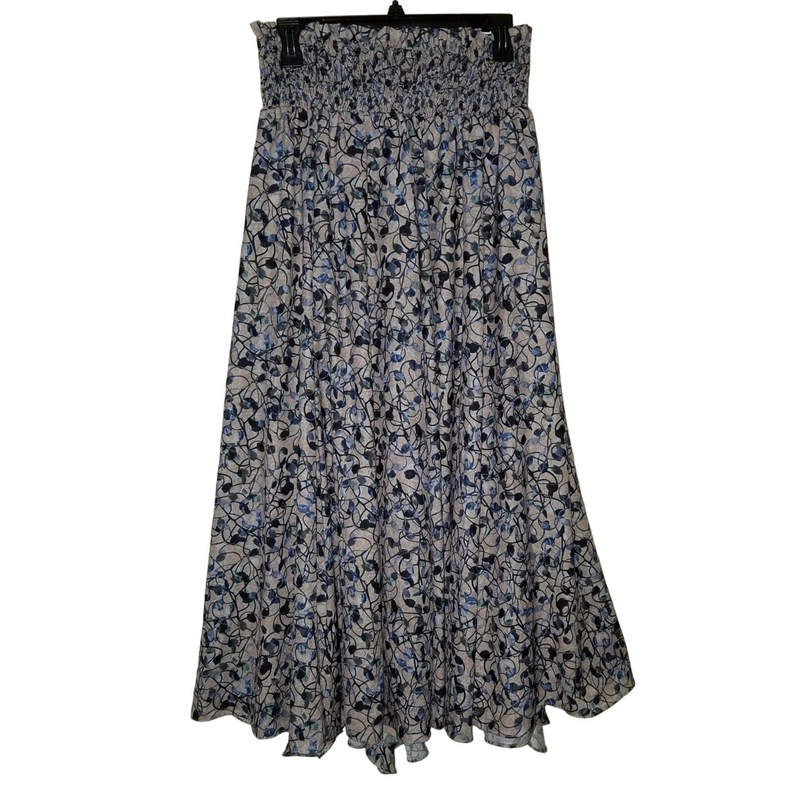 New Anthropologie Keshika Ruffled Midi Skirt Mynah's Reynu Taandon $178 SMALL Anthropologie