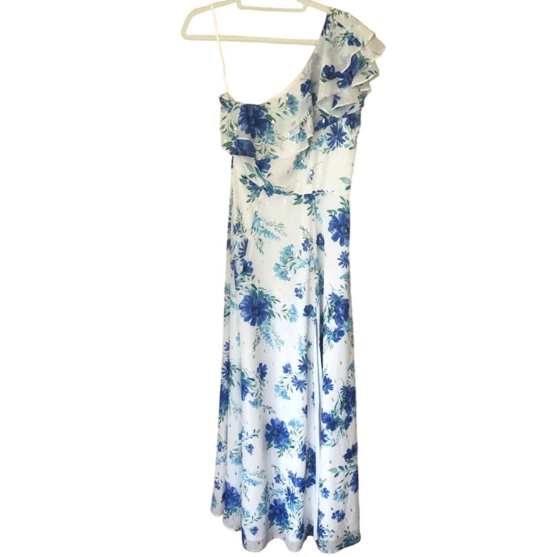 New ANTHROPOLOGIE Yumi Kim Love Always One-Shoulder Maxi Dress $268 SIZE 12