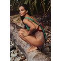 FREE PEOPLE free-est Orchid One-Piece Swimsuit SMALL Aqua Electric Free People