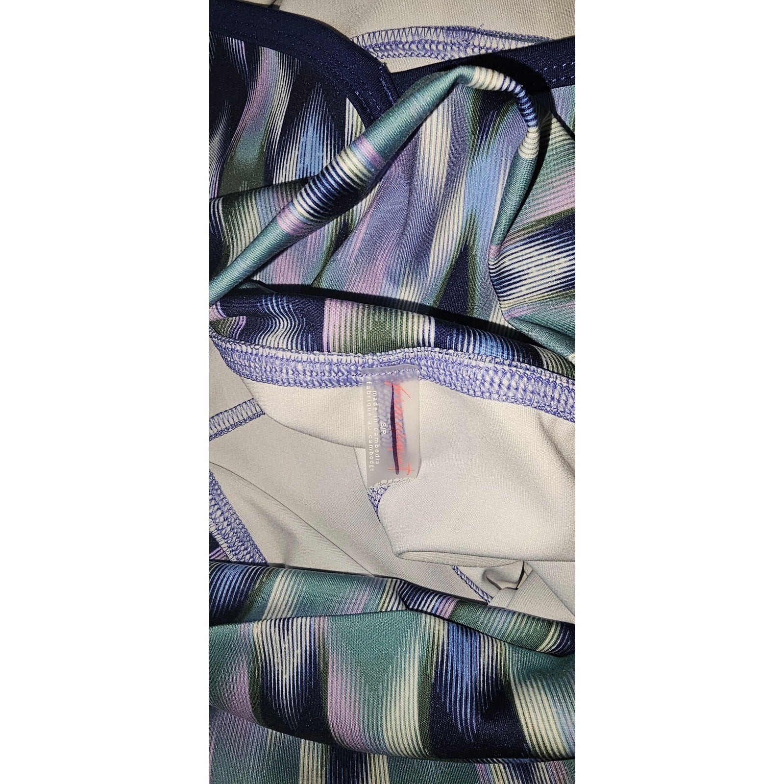 FREE PEOPLE MOVEMENT Island Time Printed Shorts SMALL Amethyst Chevron Free People