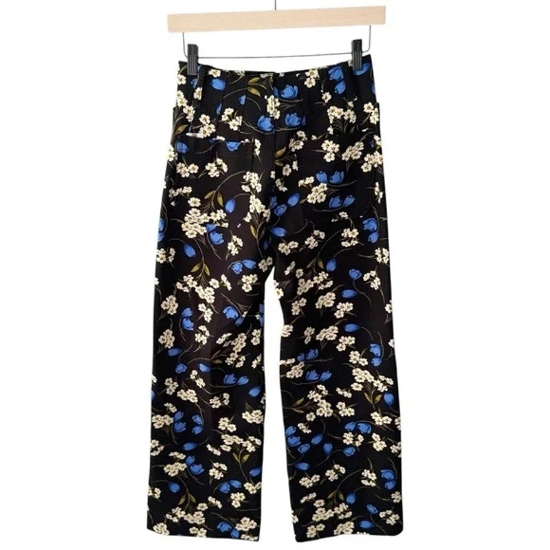 Anthropologie Maeve Colette Ponte Crop Wide-leg Pants