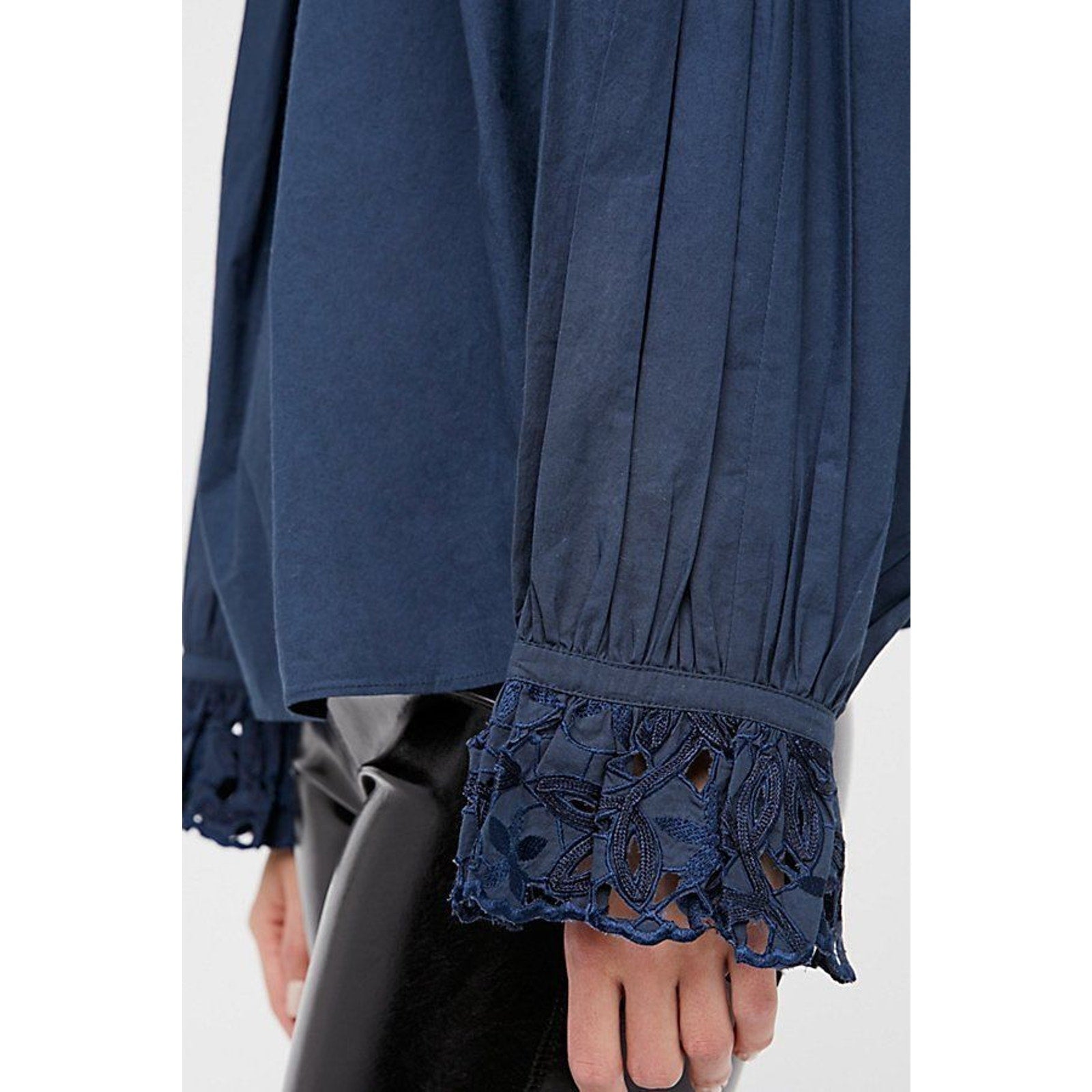 Free People Wishing  Well Dolman Sleeve Embroidered Blouse