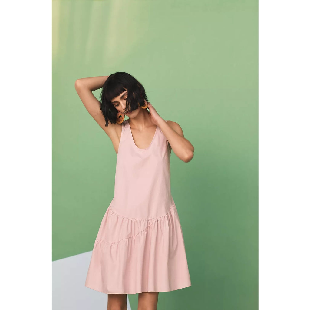 Anthropologie Blushed Poplin Swing Dress