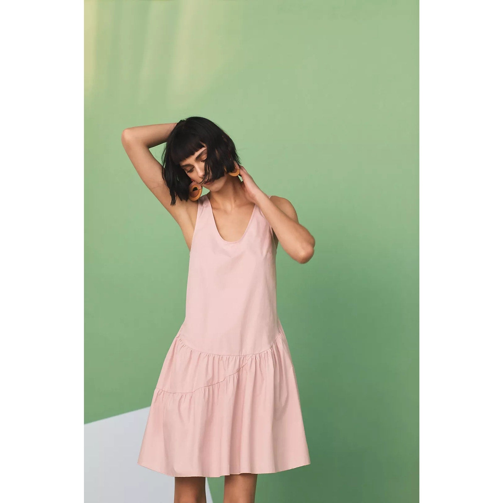 Anthropologie Blushed Poplin Swing Dress