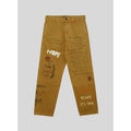 New P's PRESIDENT'S KHAKI GABARDINE PATCH EMBROIDERY PANTS Size 34