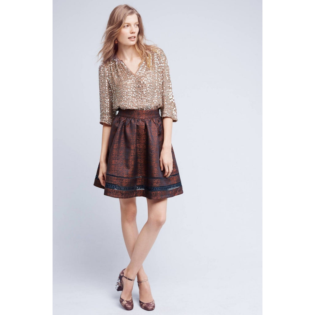 NEW Anthropologie $128 Nolanne Skirt Eri + Ali Size 4