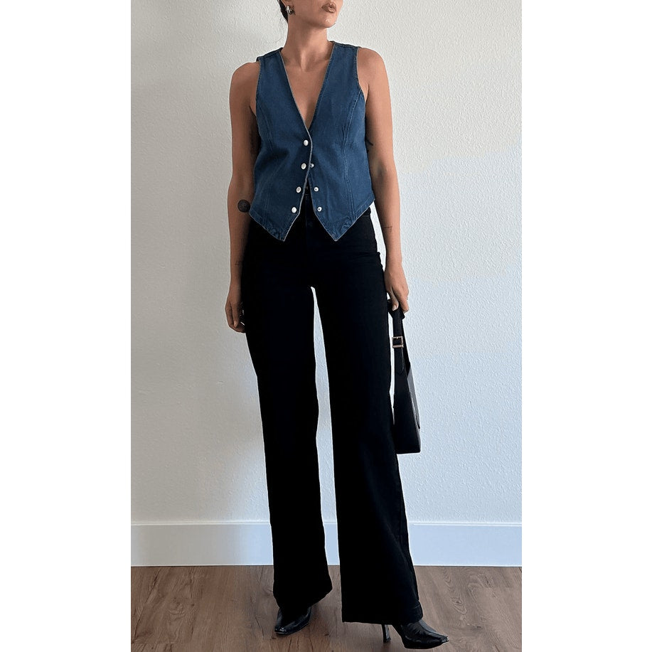 New URBAN OUTFITTERS High & Wide Jean by Abrand $128 SIZE 26 Dead Of Night