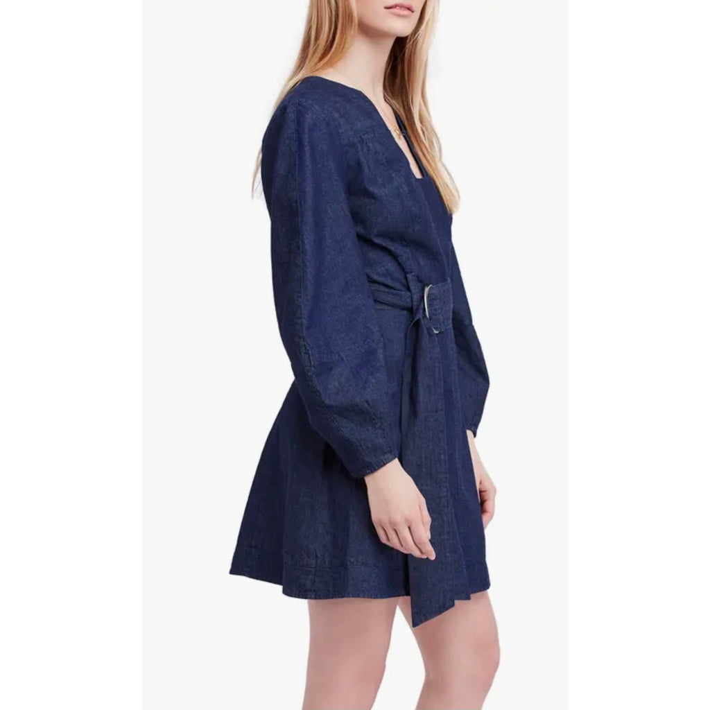 Free People Boho-Chic Karmen Chambray Dress