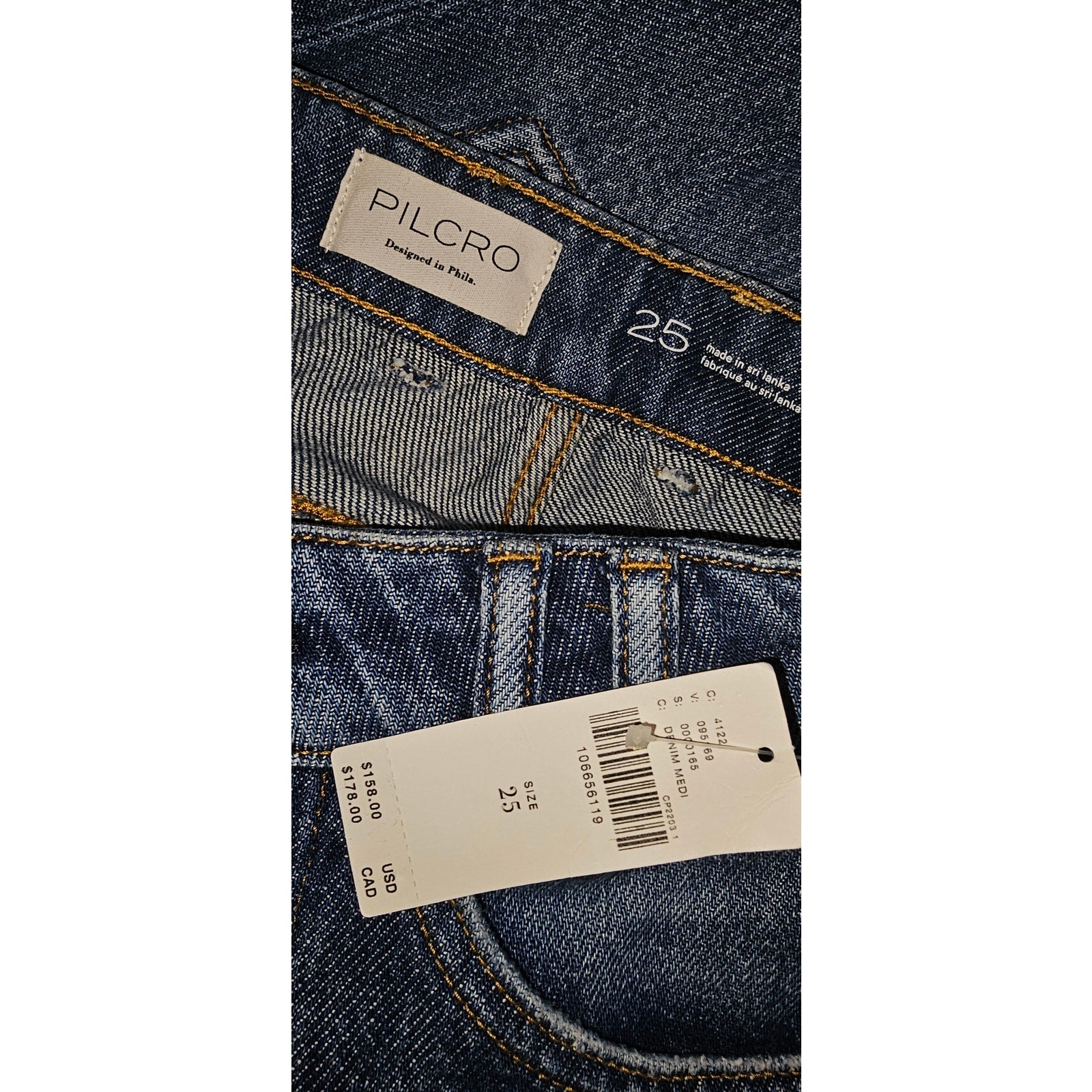 Anthropologie Pilcro Adi Reworked Mid-Rise Relaxed Wide-Leg Jeans Sz 25 Anthropologie