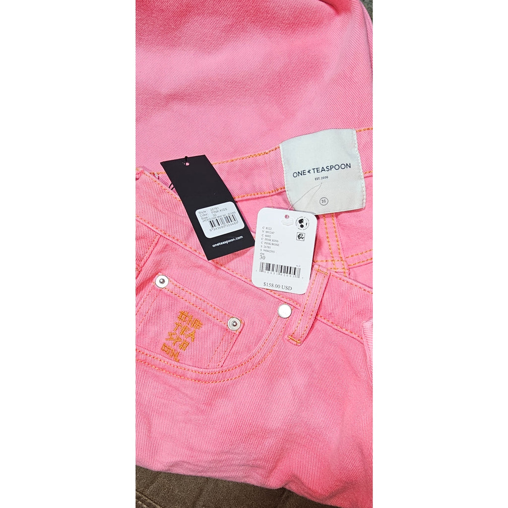 Free People One Teaspoon Jackson Mid-rise Wide-leg Jeans