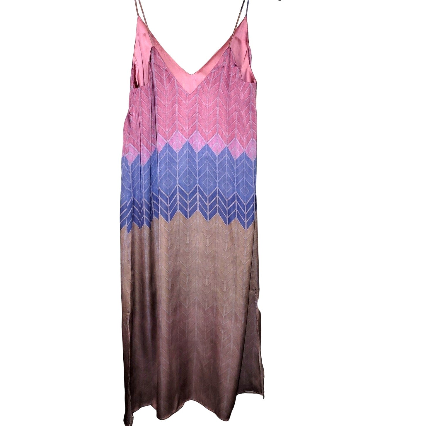Anthropologie Morgan Carper Chevron Stripe Slip Dress Size Medium Anthropologie