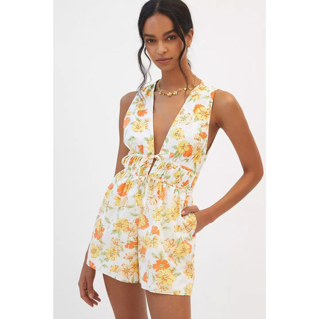 New Anthropologie Faithfull Tamary Playsuit $169 SIZE 4 Palermo Floral Romper