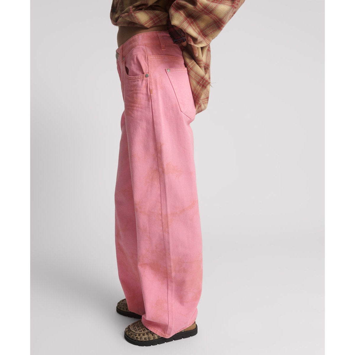 Free People One Teaspoon Jackson Mid-rise Wide-leg Jeans