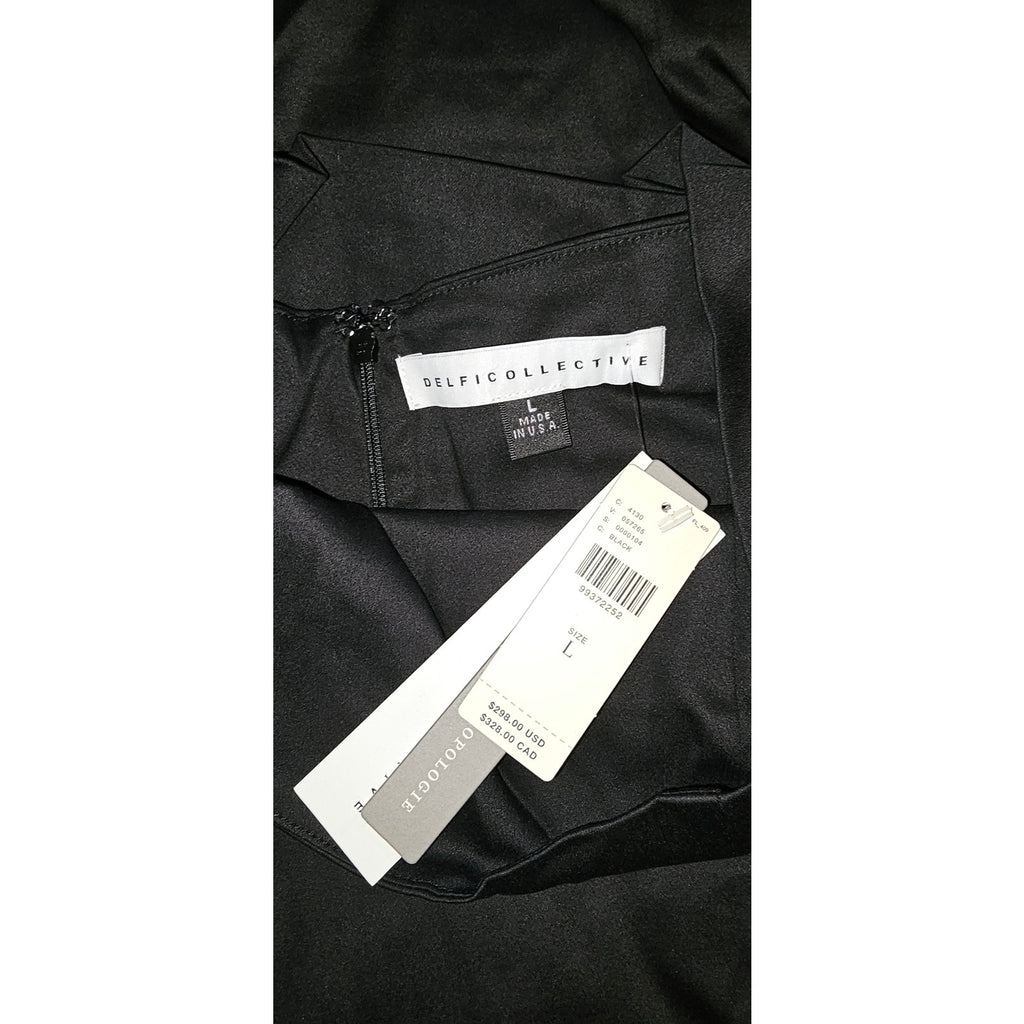 Anthropologie x Delfi Collective Halter Bubble Mini Dress LARGE Black Anthropologie