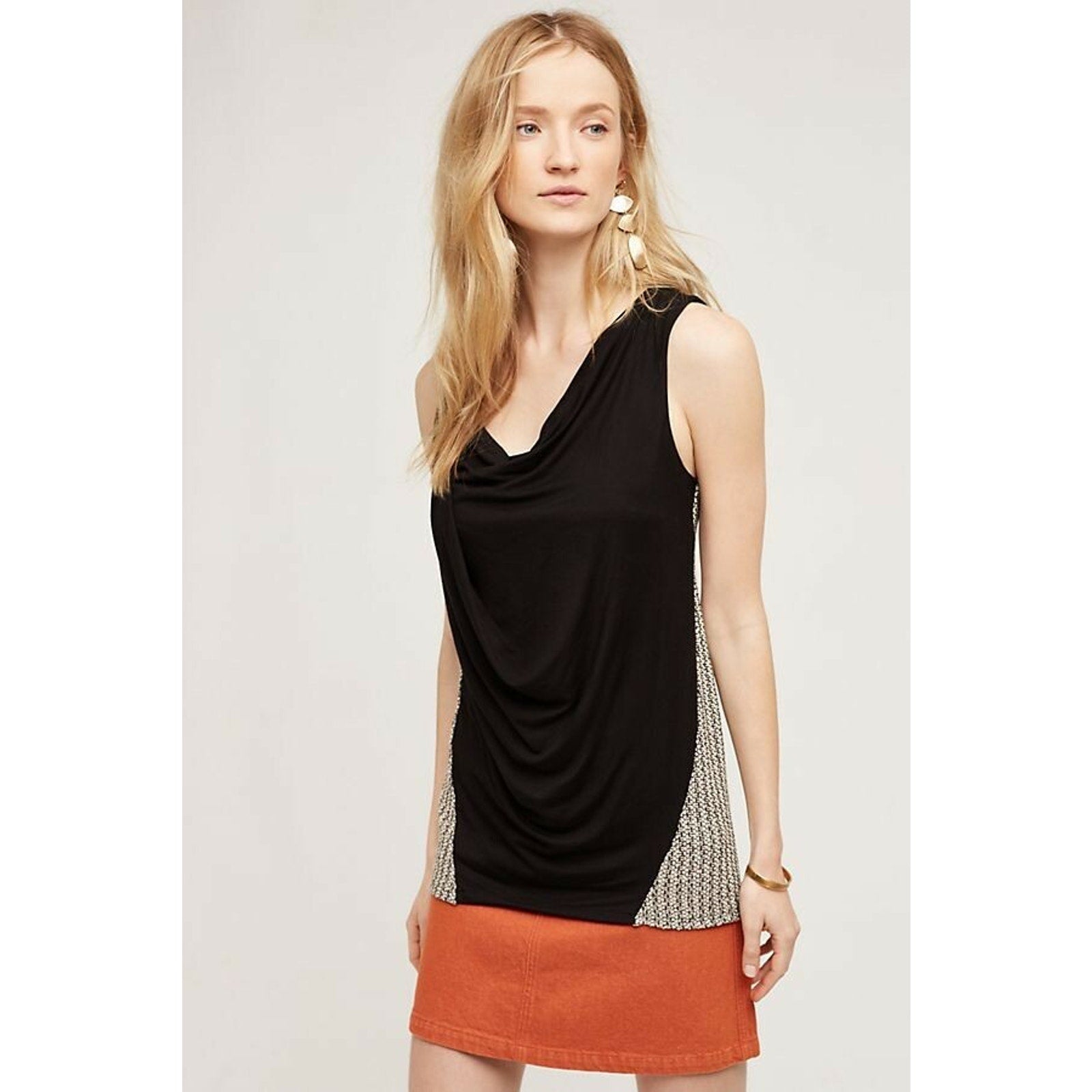 NEW Anthropologie Collaged Cowl Tank by eri +ali Size Small