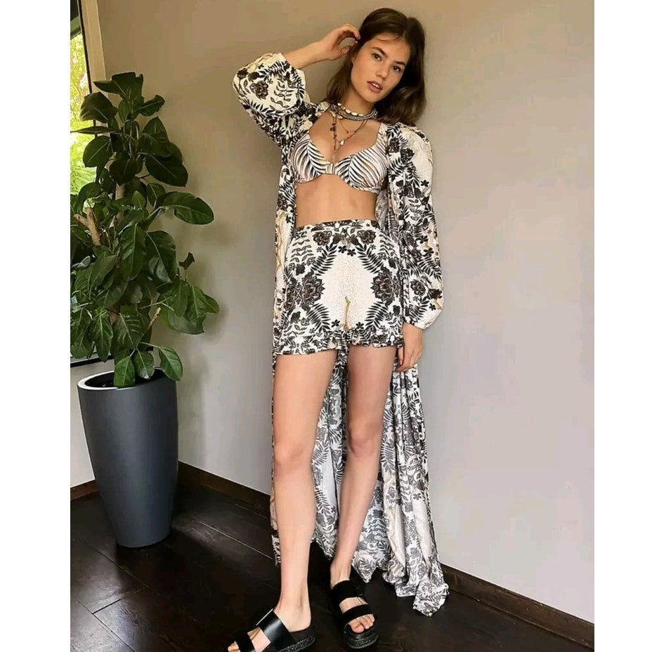 Free People Wandering Folk Maxi Top Duster Dress