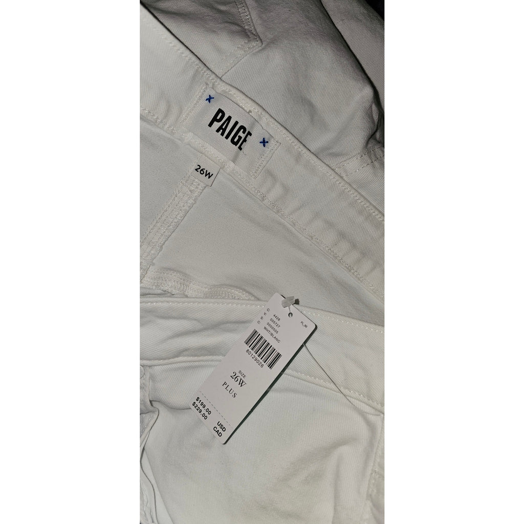 Anthropologie PAIGE Hoxton High-rise Skinny Jeans $198 PLUS 26W Crisp White