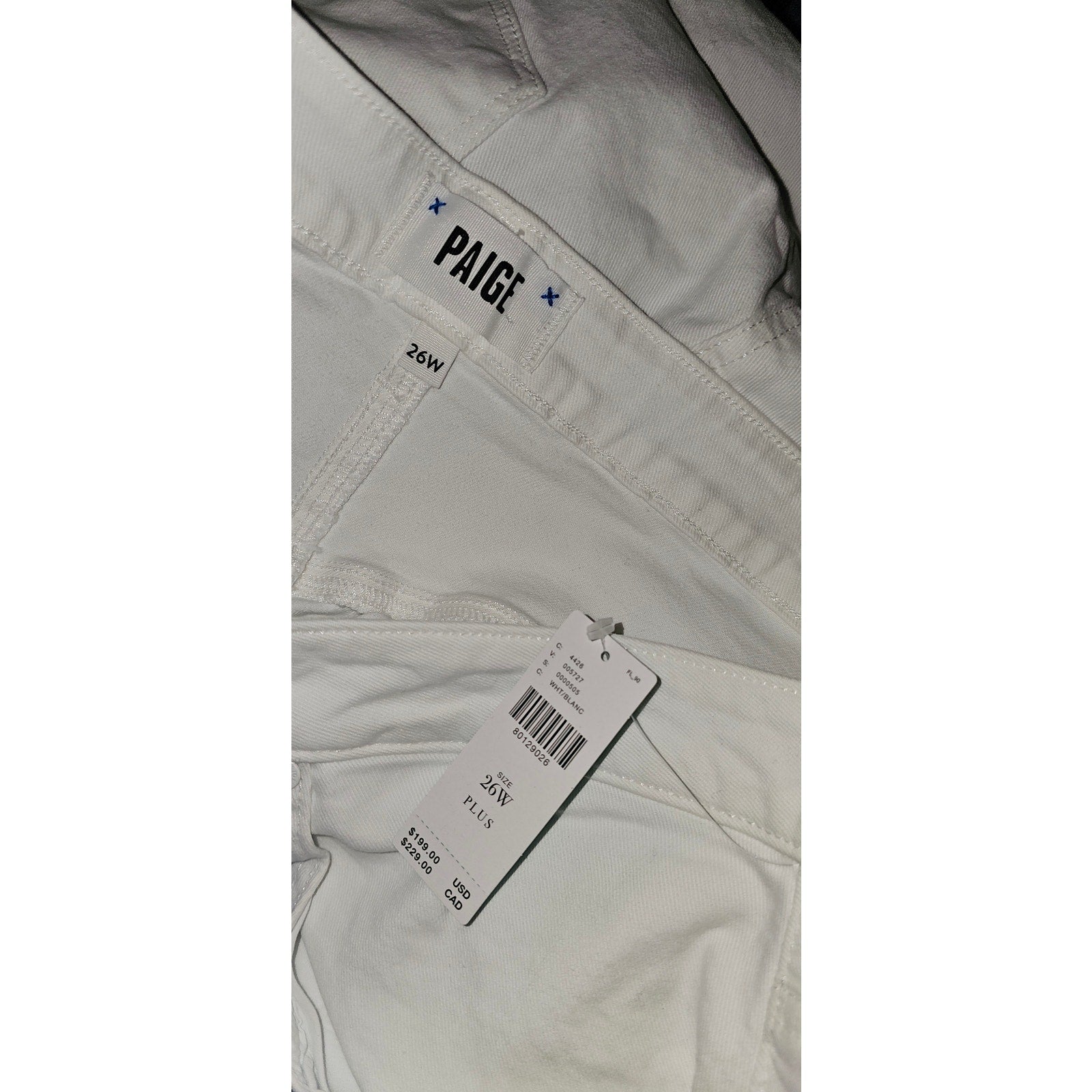 Anthropologie PAIGE Hoxton High-rise Skinny Jeans $198 PLUS 26W Crisp White