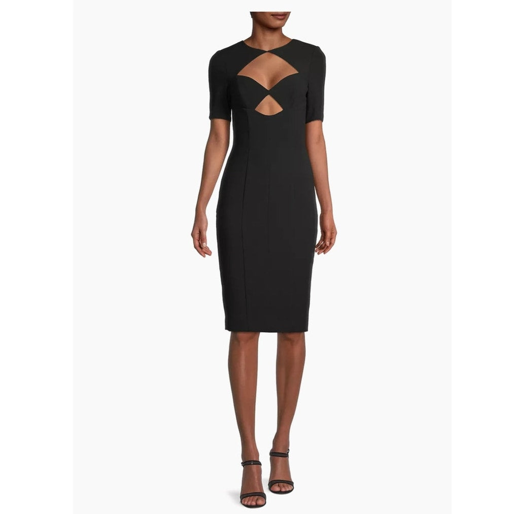New Anthropologie Black Halo Sweetheart Cutout Dress $390 SIZE 12 Black