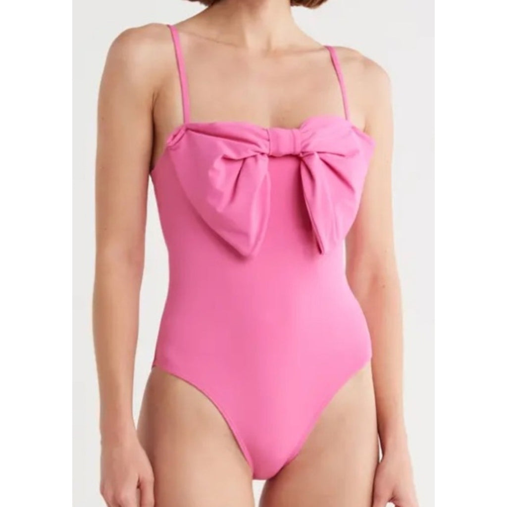NWT Anthropologie Hutch Dita Bow One-Piece Swimsuit $198 PLUS 1X Pink Anthropologie
