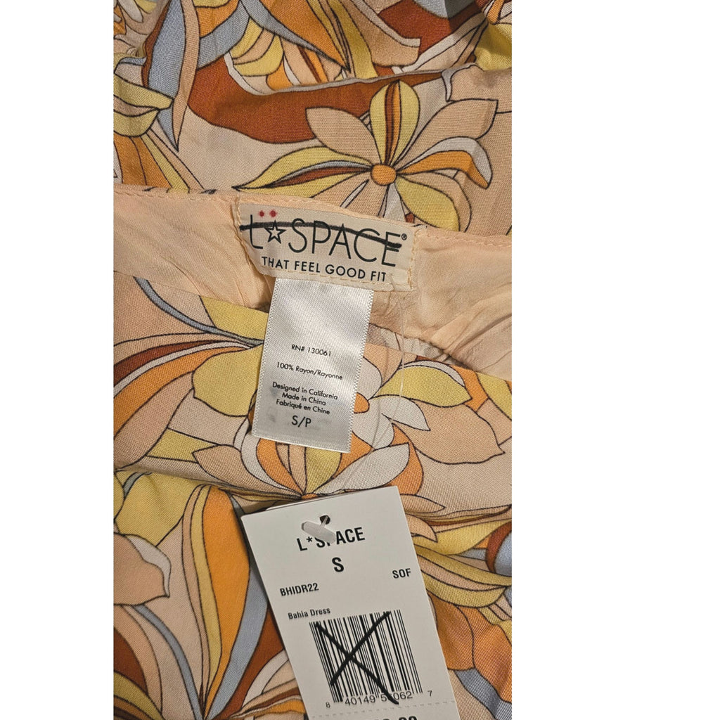 New Anthropologie L SPACE Bahia Dress RESORTWEAR $200 SMALL Soulshine Floral