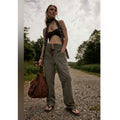 New FREE PEOPLE We The Free Hayden Carpenter Pull-On Pants $148 SMALL Army