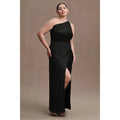Anthropologie BHLDN Dylan One-Shoulder Satin Side-Slit Gown $248 PLUS 22W