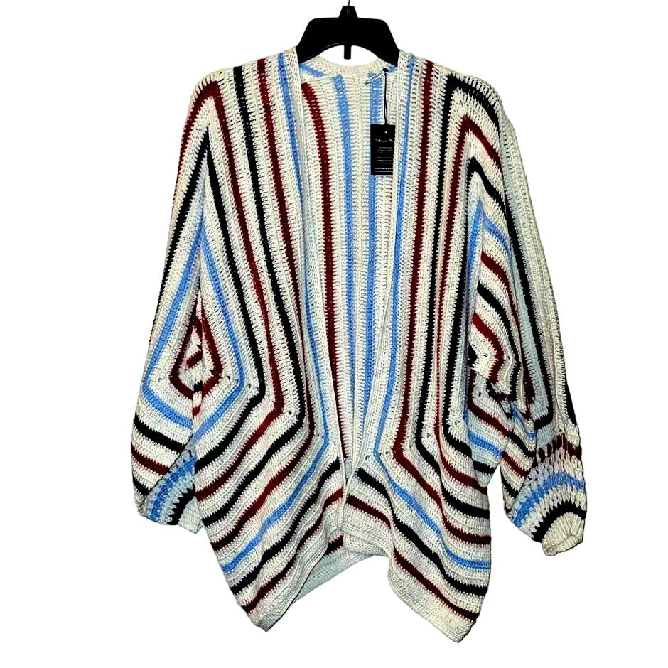 Catarina Mina Handmade Striped Casaco Cardigan