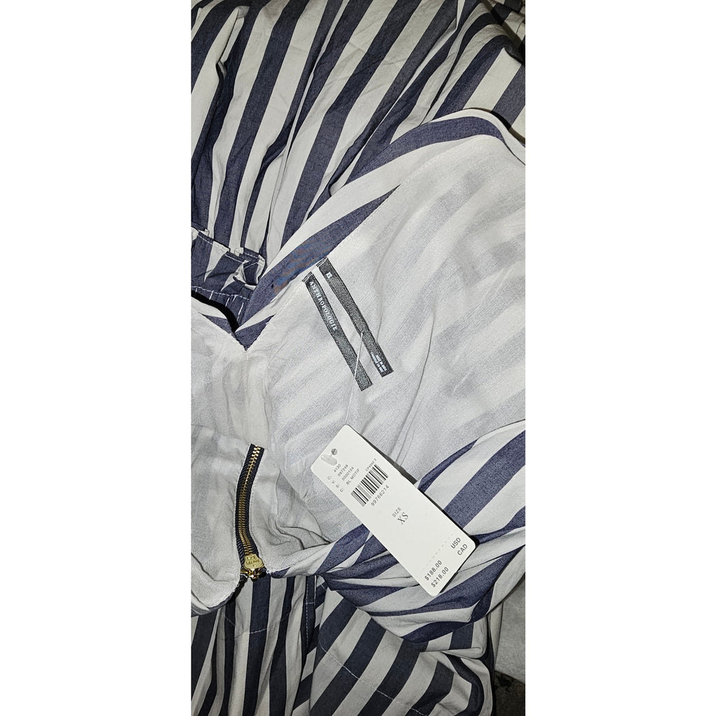 Anthropologie V-Neck Zip-Front Midi Dress