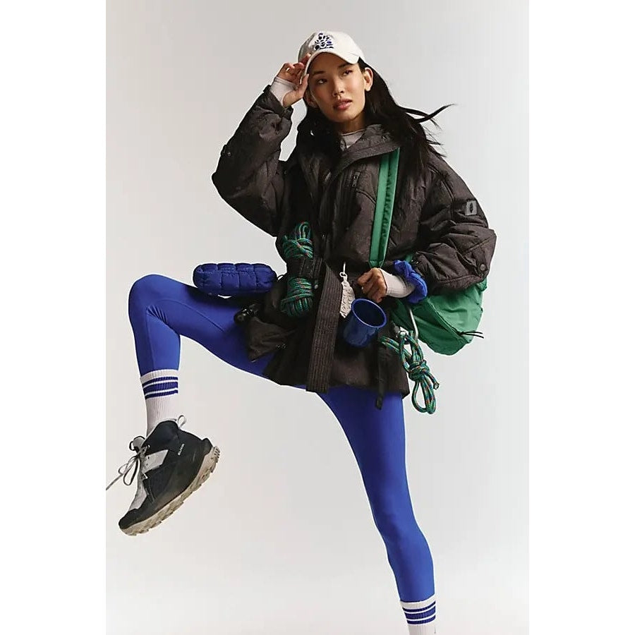 Free People Care Tricked Out Trek Utility Puffer Jacket Belted