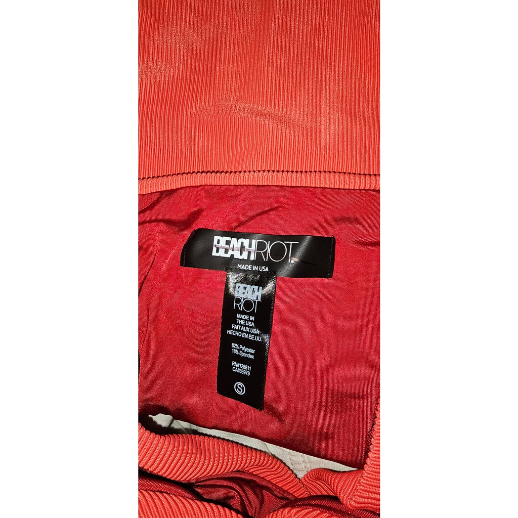 FREE PEOPLE Beach Riot Aviva Rib One-Piece SMALL Hibiscus Free People