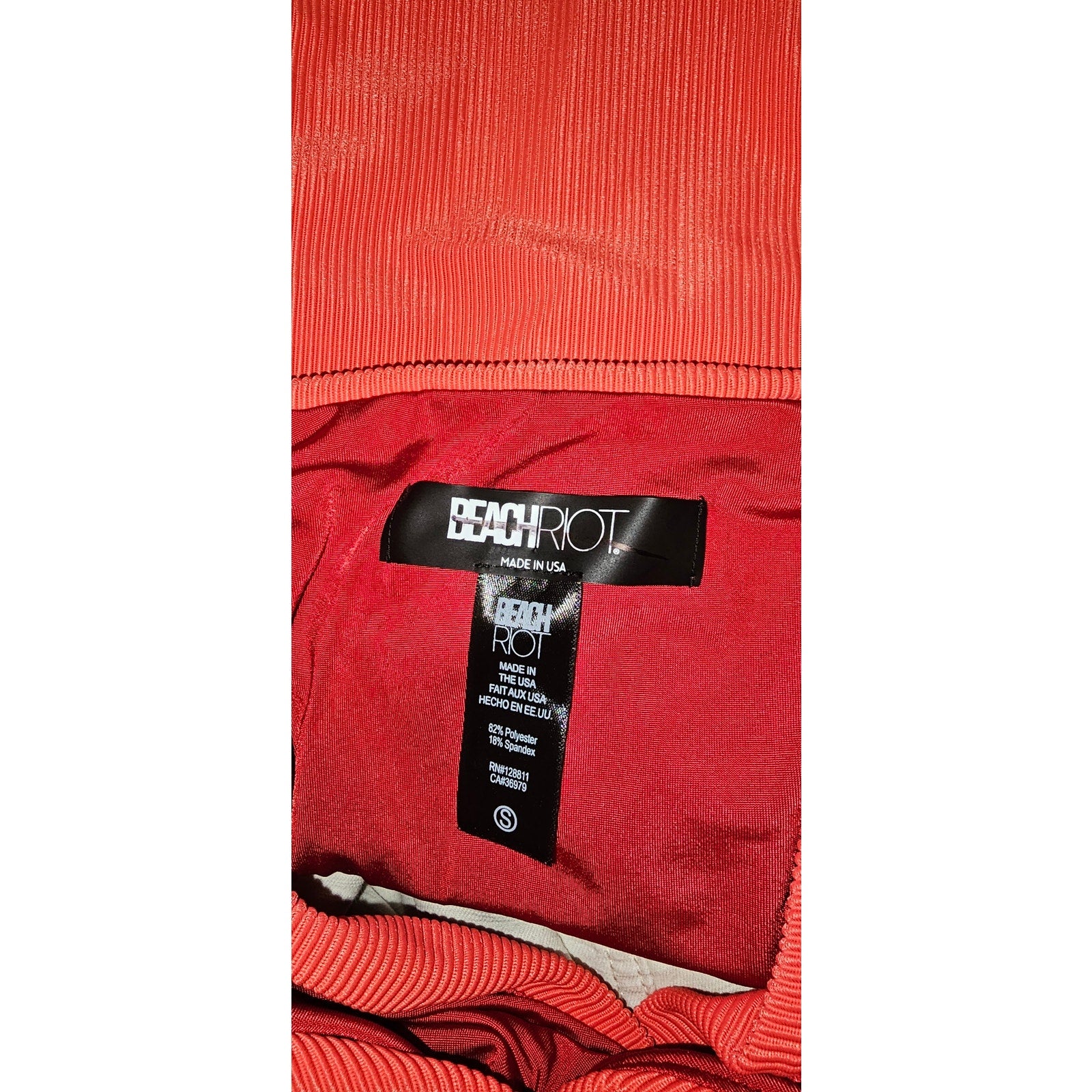 FREE PEOPLE Beach Riot Aviva Rib One-Piece SMALL Hibiscus Free People