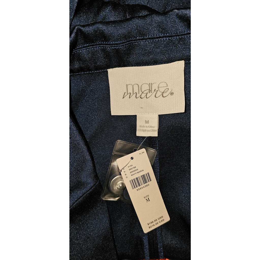 New Anthropologie x Mare Mare V-Neck Blazer Romper $188 MEDIUM Navy