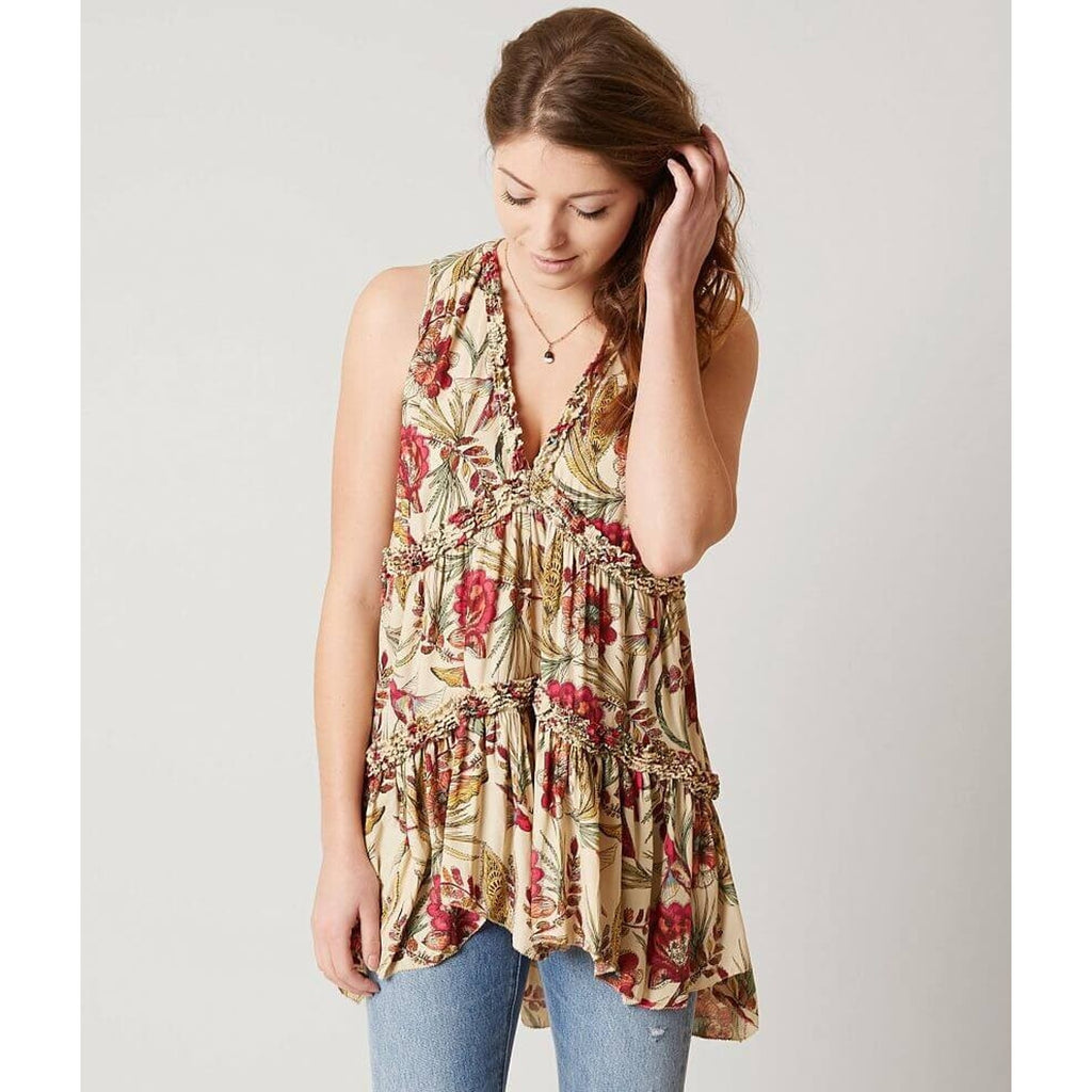 NEW Free People Haze Tunic Tank in Neutral Size XS