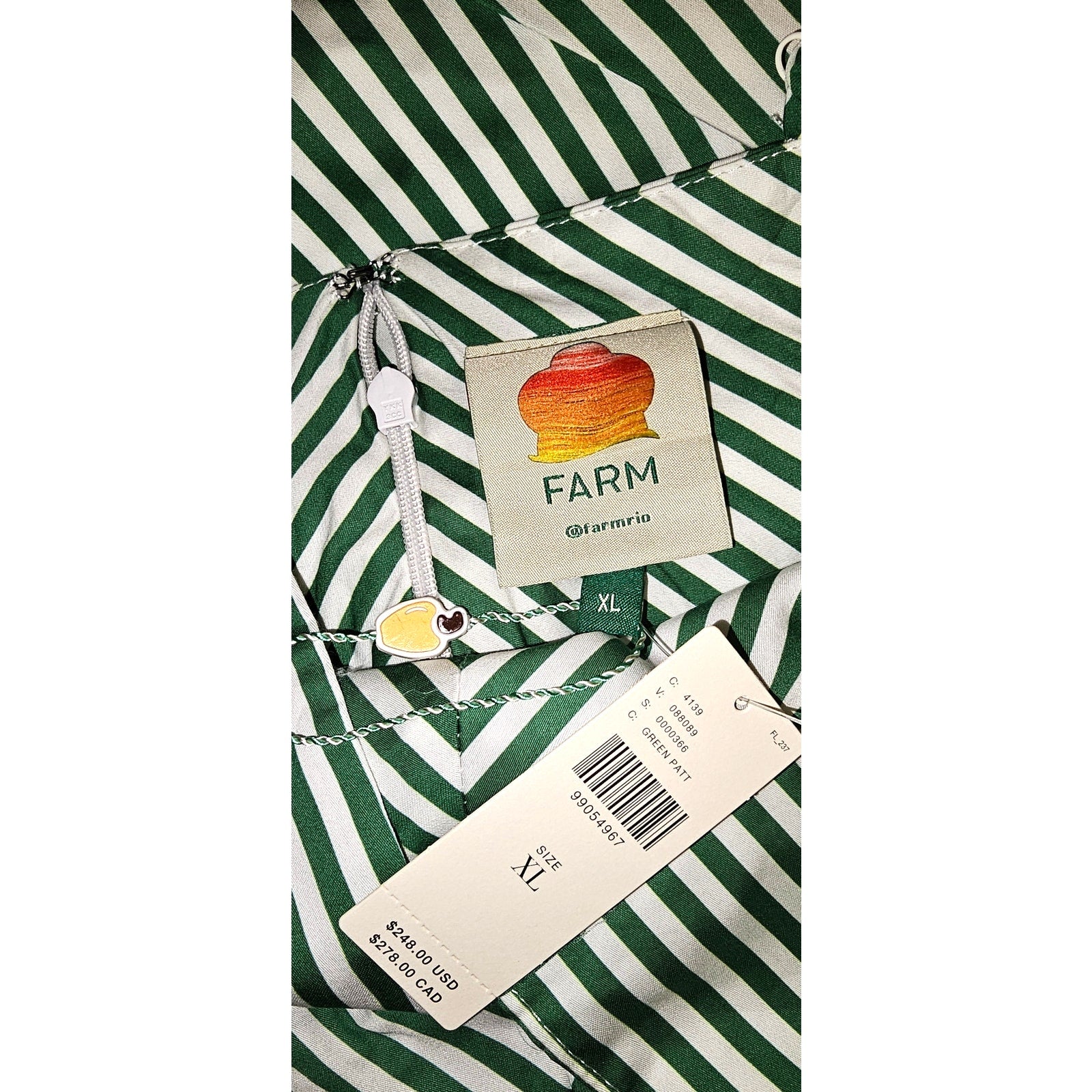 Anthropologie Stripe Cotton Sleeveless V-Neck Drop-Waist Midi Dress