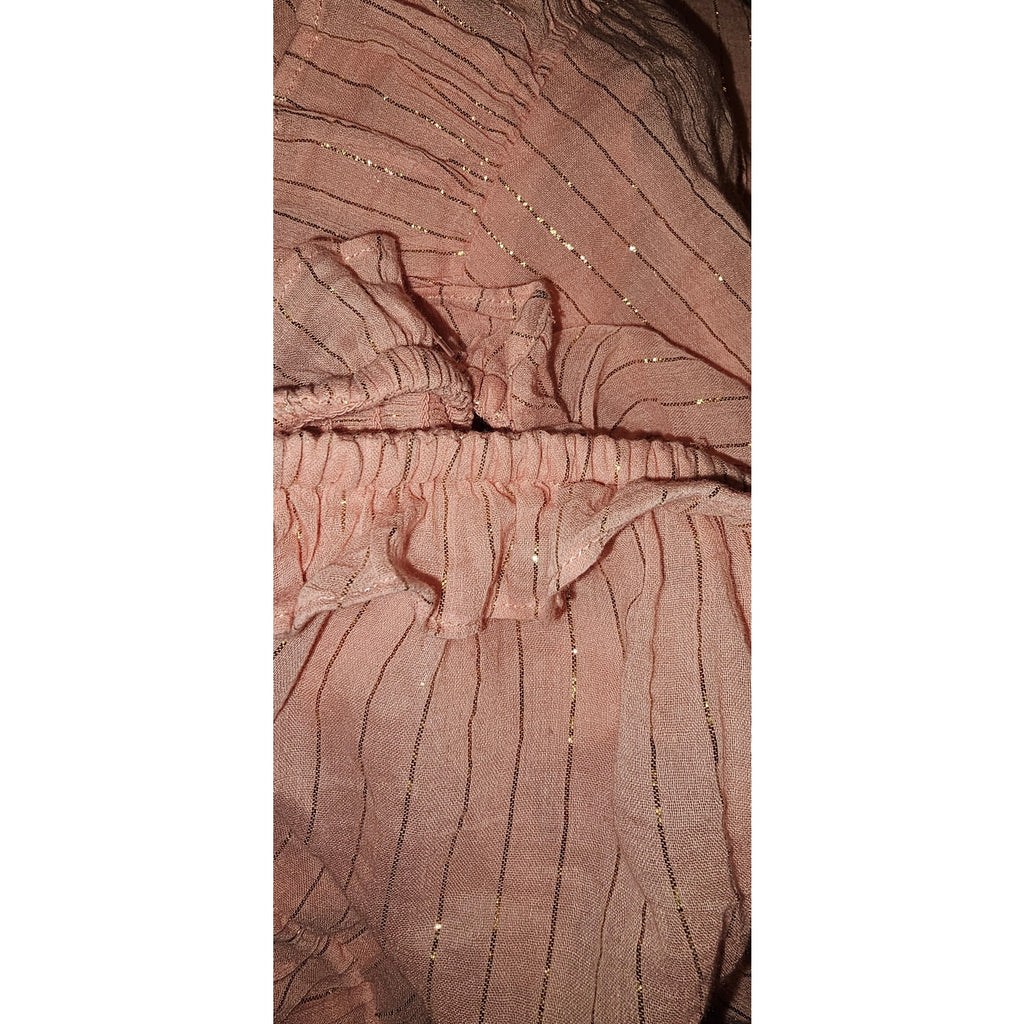 Free People x Spell Clementine Mermaid Maxi Dress $299 XS Pink SMOCKED Ruffled