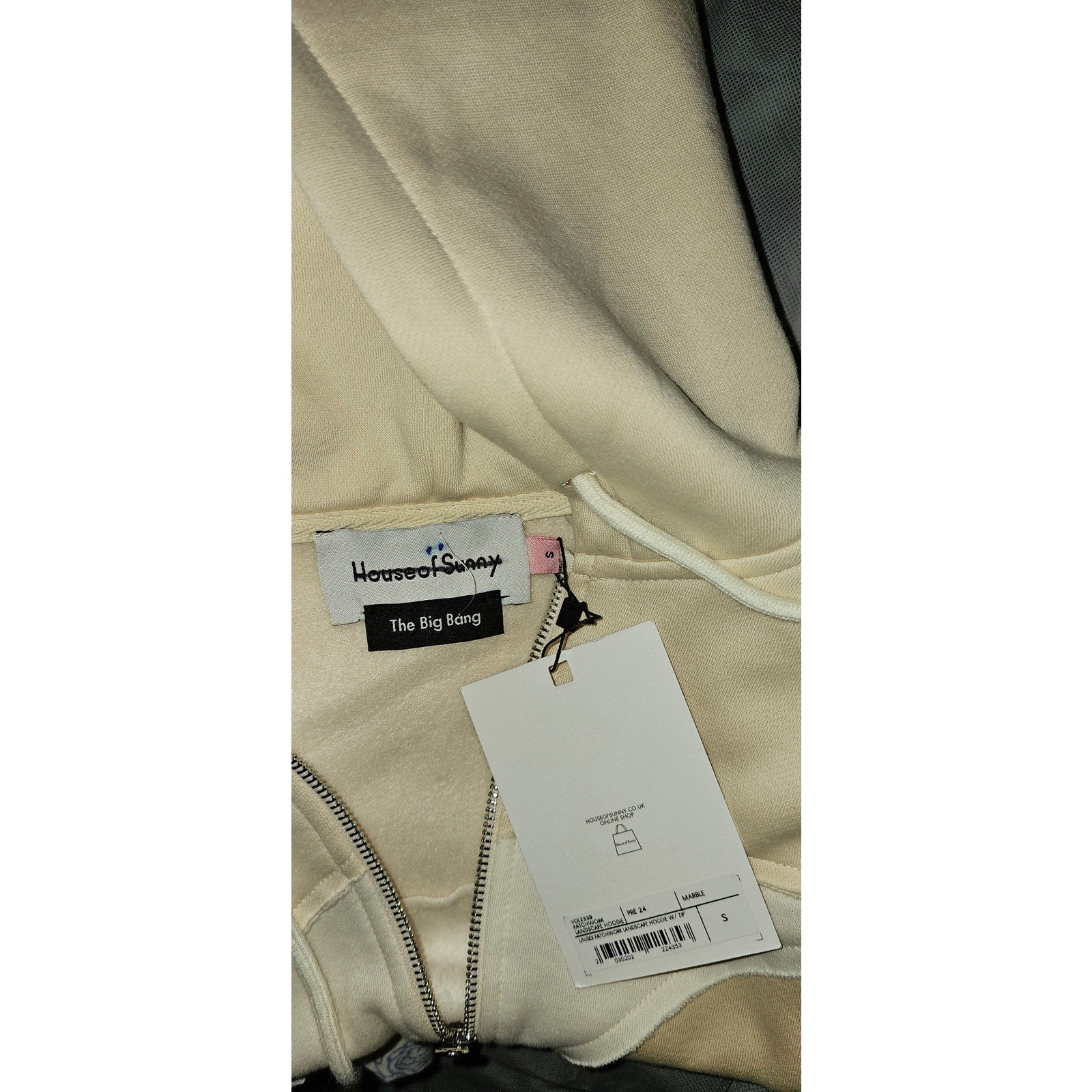 New House of Sunny Patchwork Landscape Hoodie UNISEX $149 SMALL Full Zip Jacket