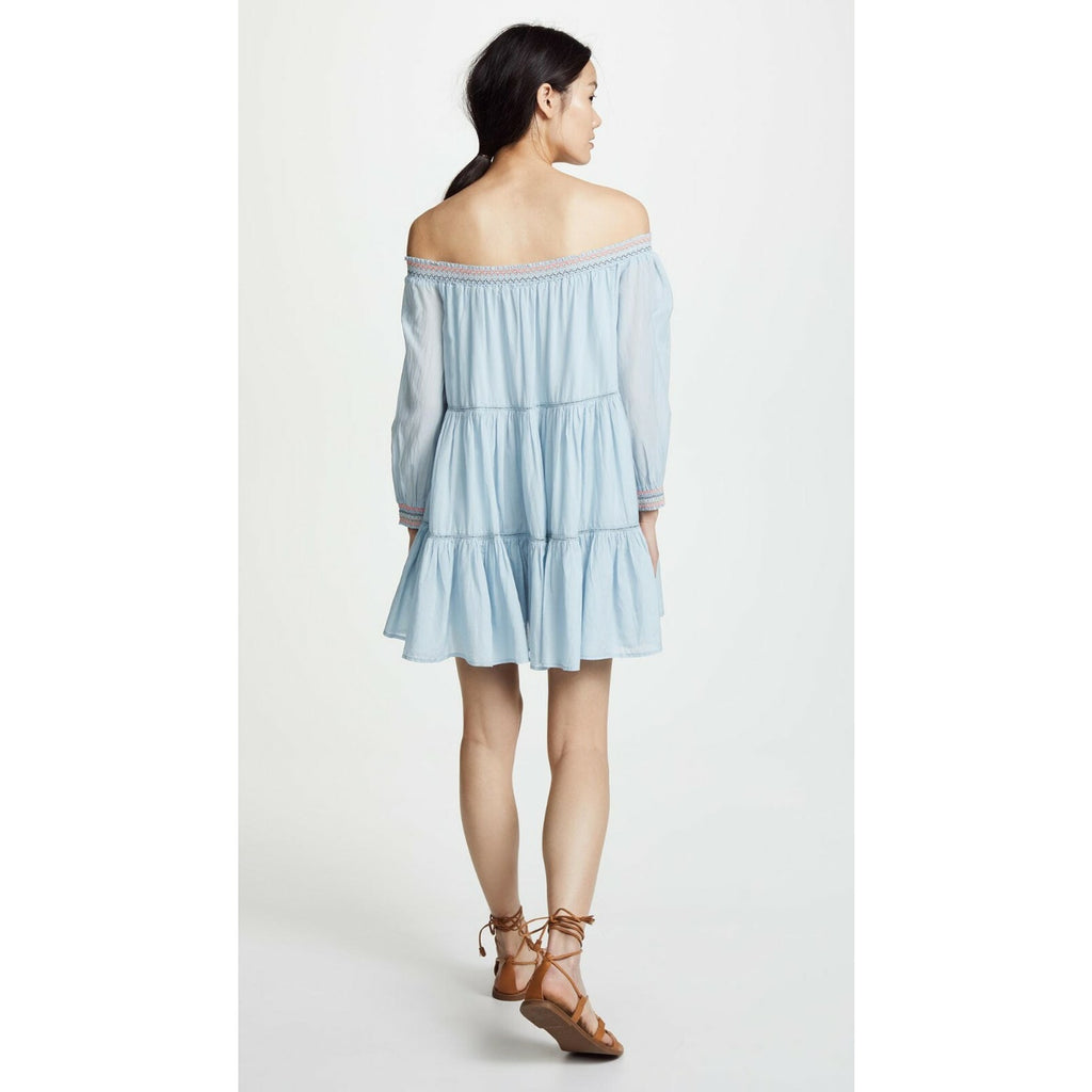 NEW Free People $148 Women's Blue Sunbeams Mini dress Size Small