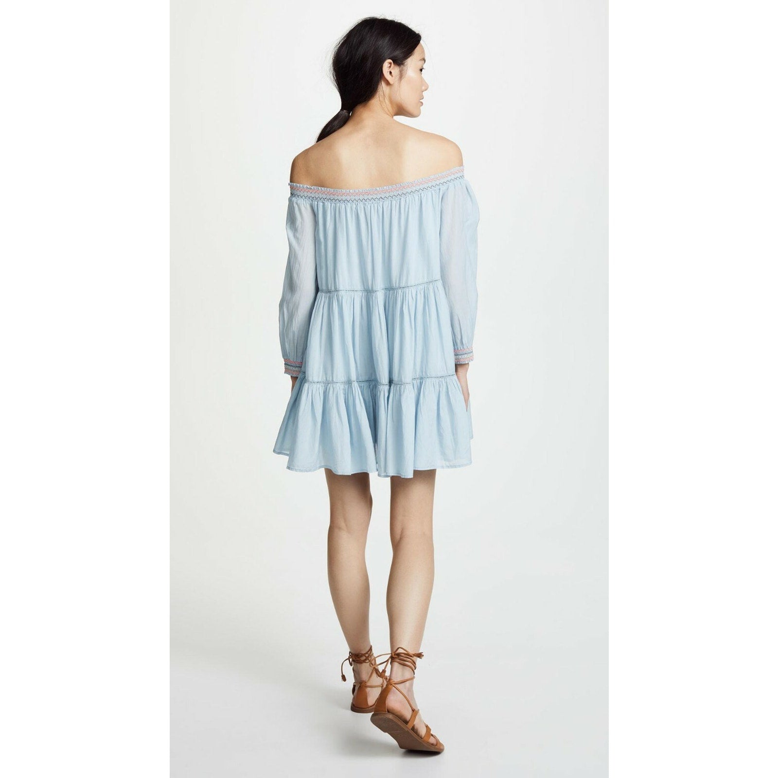 NEW Free People $148 Women's Blue Sunbeams Mini dress Size Small