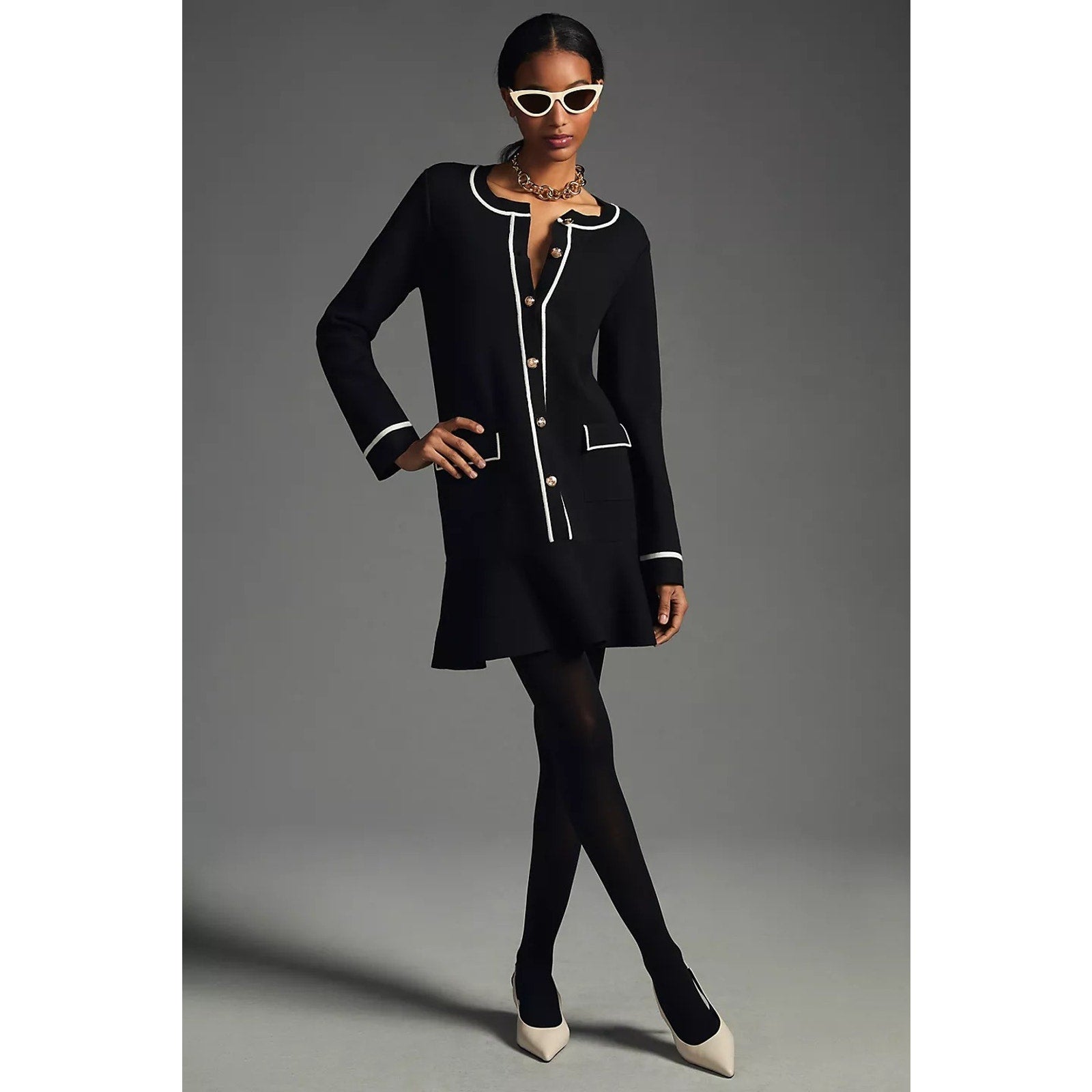 Anthropologie Endless Rose Mini Sweater Dress